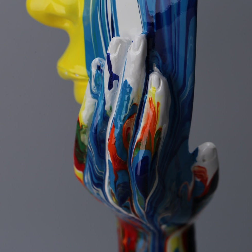 ArtZ® Abstract Painted Face Sculptures