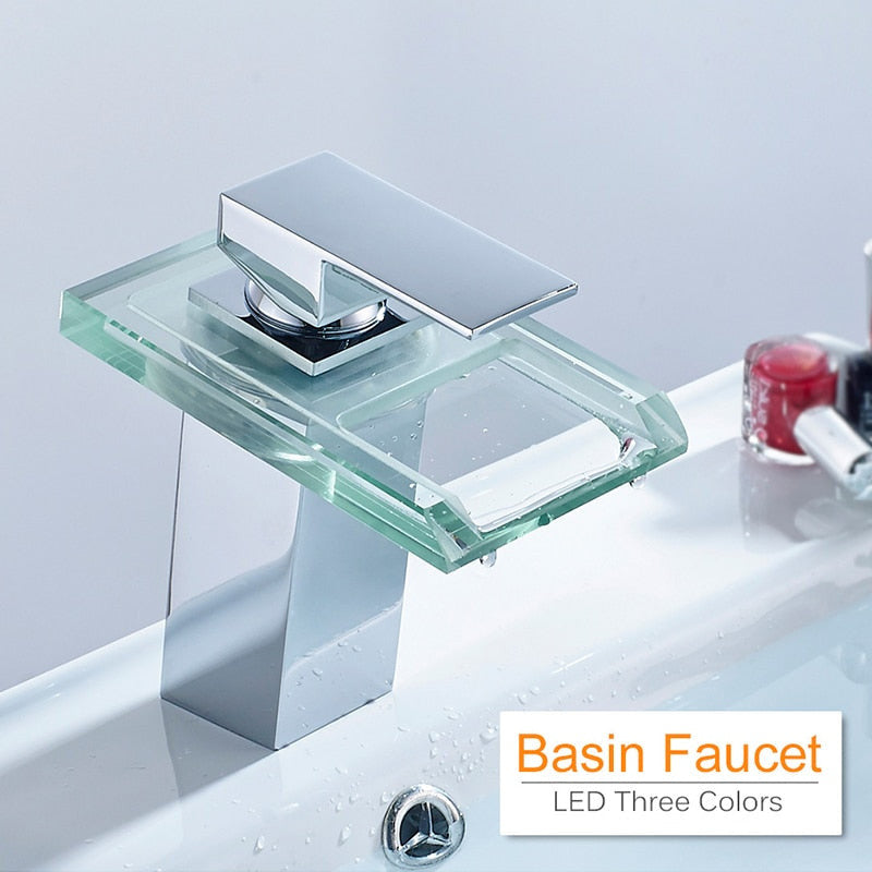 ArtZ® LED Waterfall Bathroom Faucet
