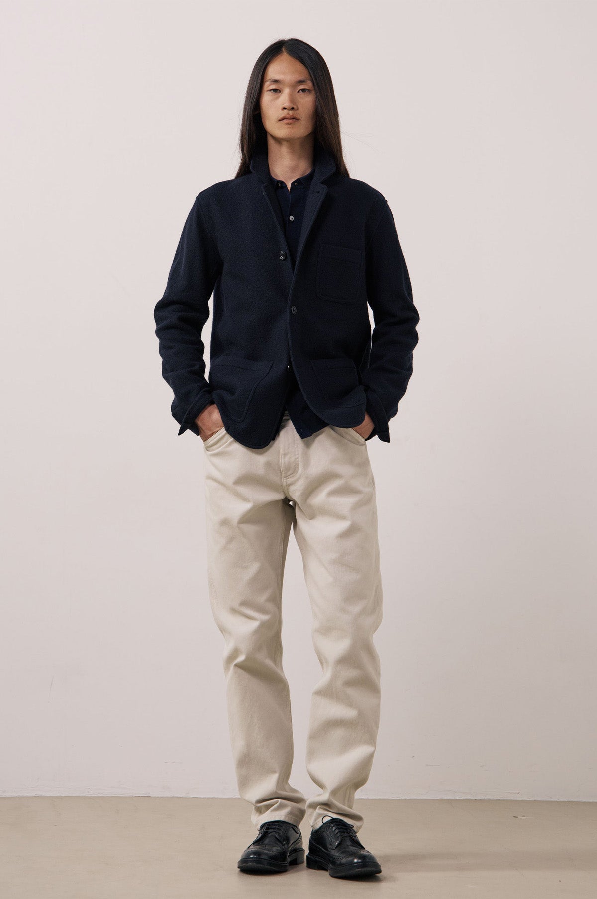 BW Light Knitted Jacket Navy