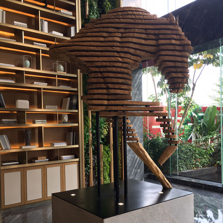 ArtZ® Solid Wood Handmade Strata Stallion Sculpture