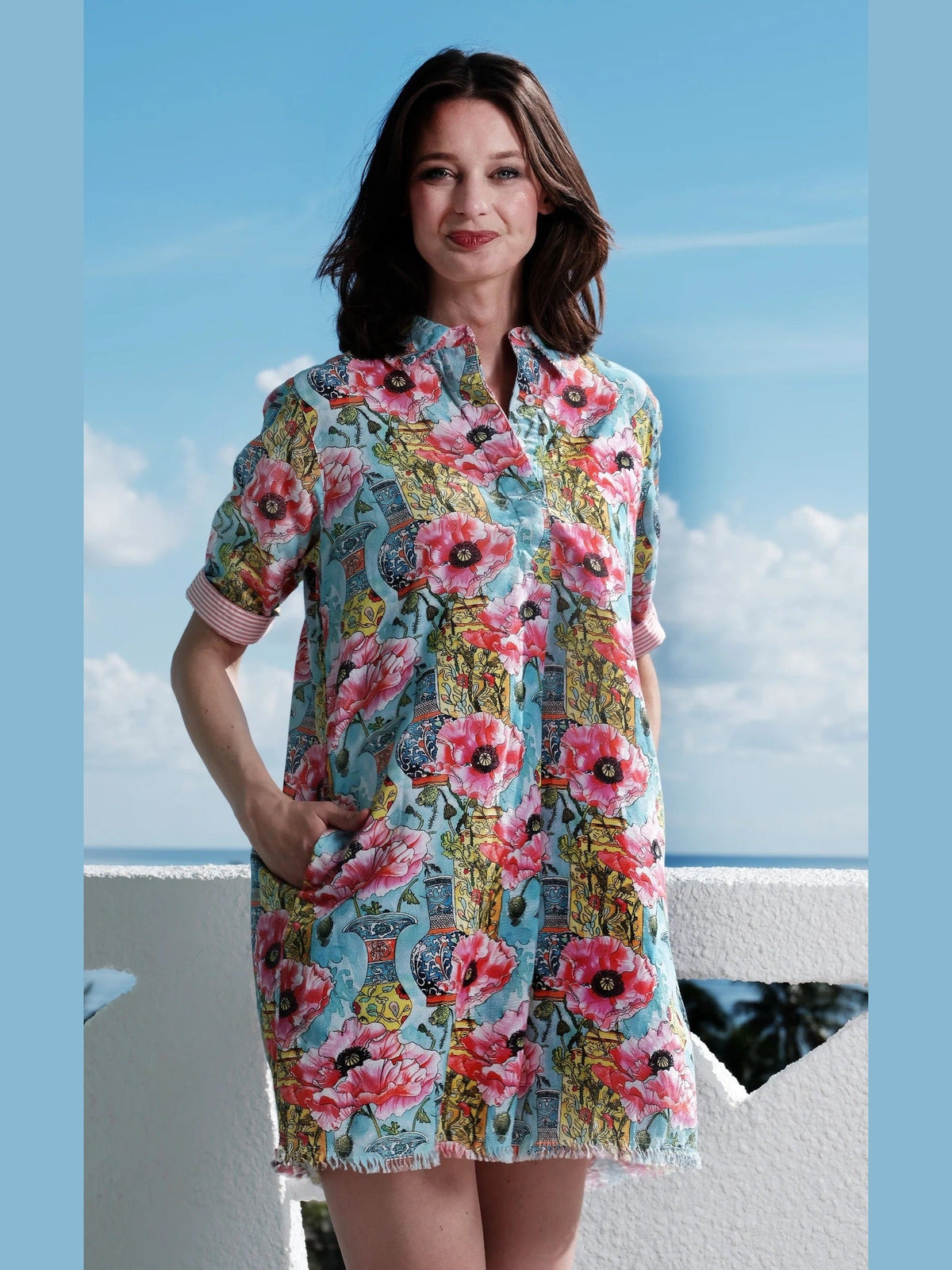 Poppy Chinoiserie Chatham Dress