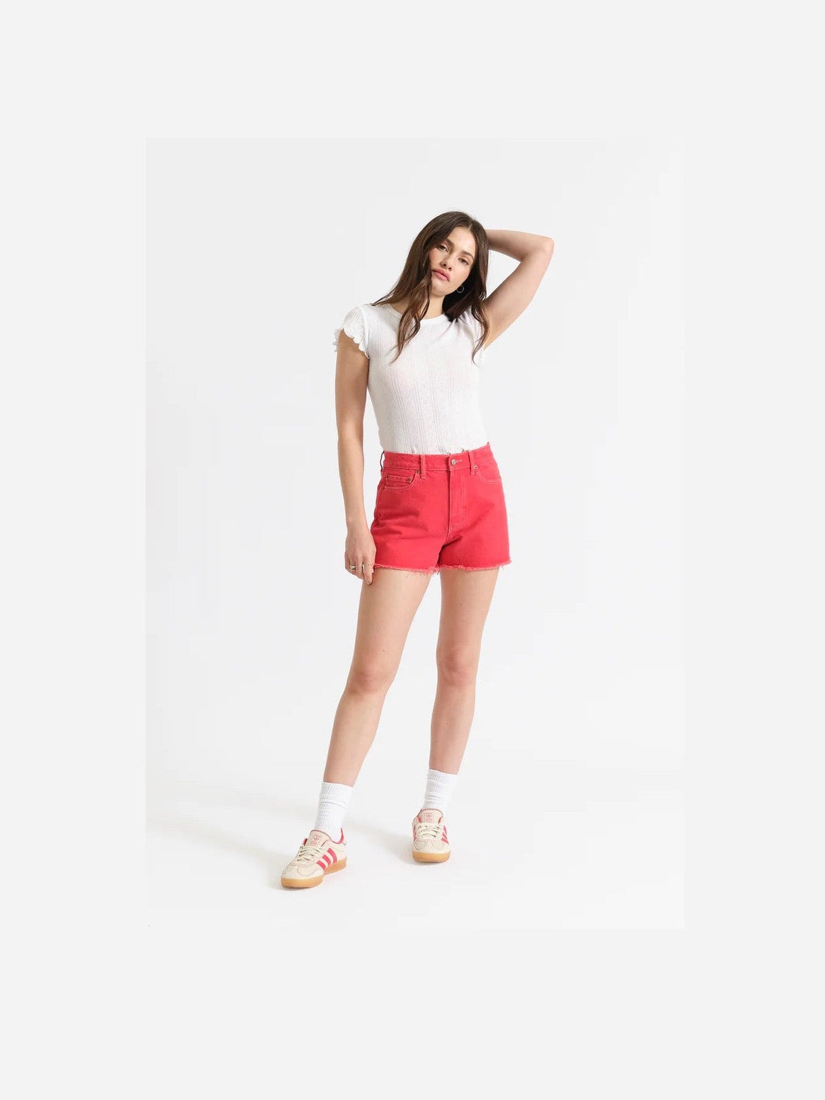 Troublemaker High Rise Short - Chili Pepper Chili