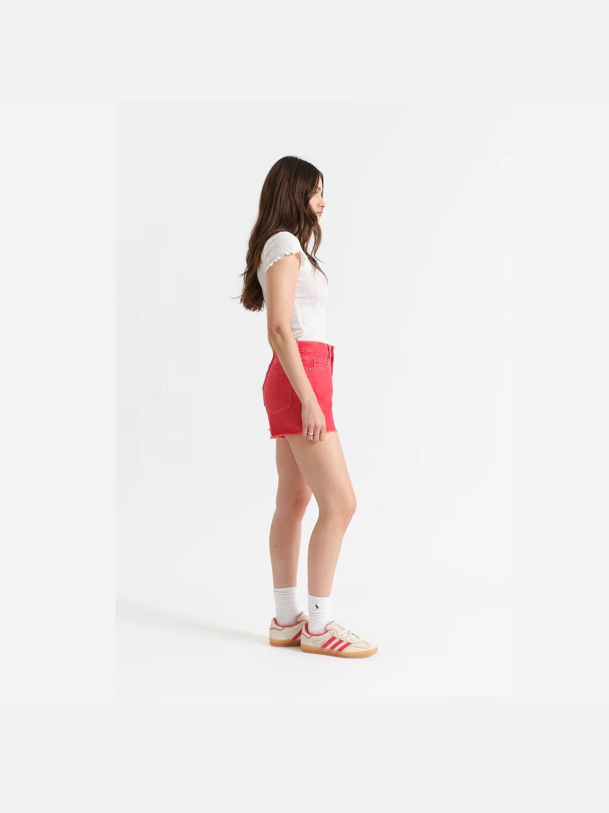 Troublemaker High Rise Short - Chili Pepper Chili