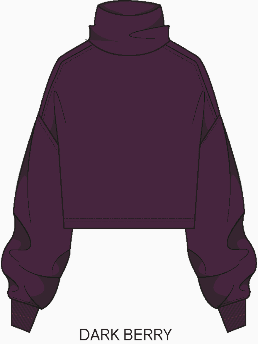 Dream Glow Mock Neck - Dark Berry