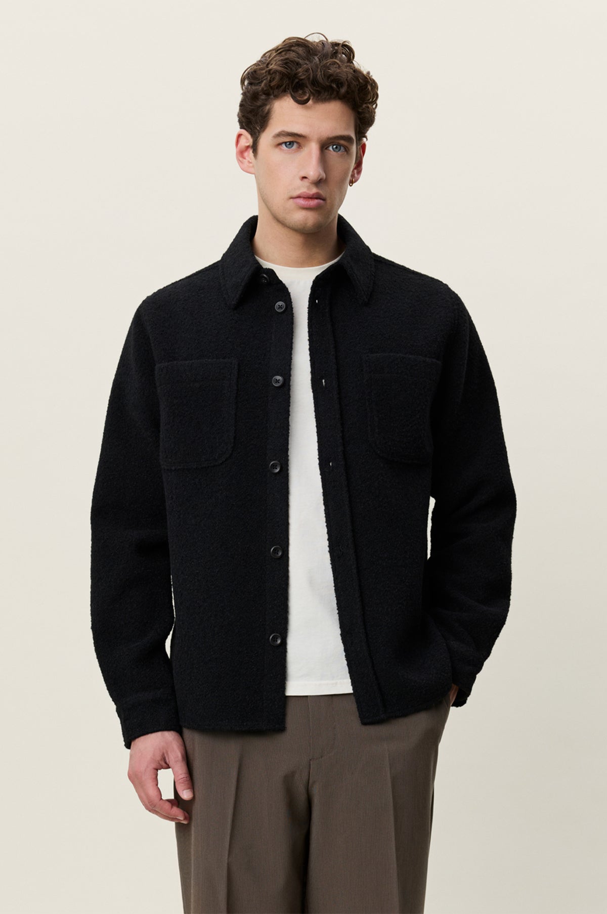 Boucle Overshirt Black