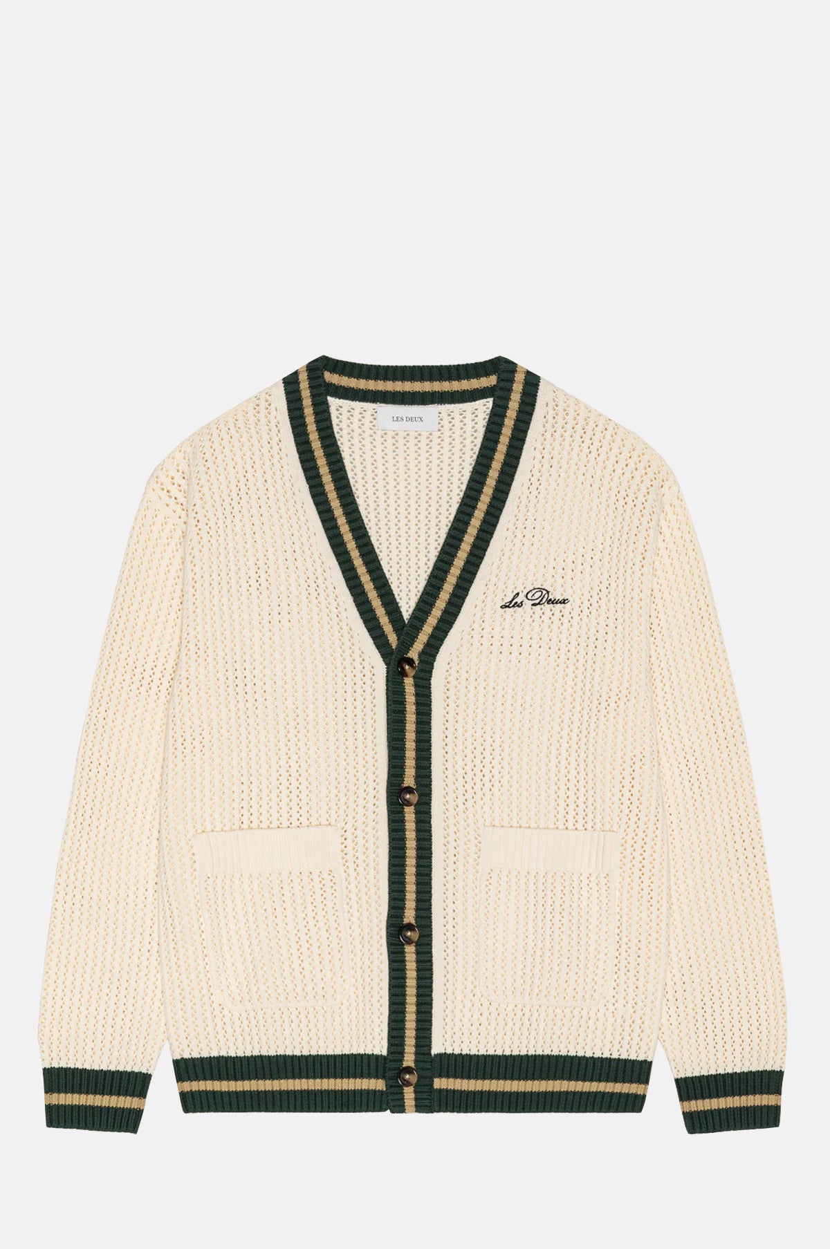 Lace Knitted Cardigan Eggnog White