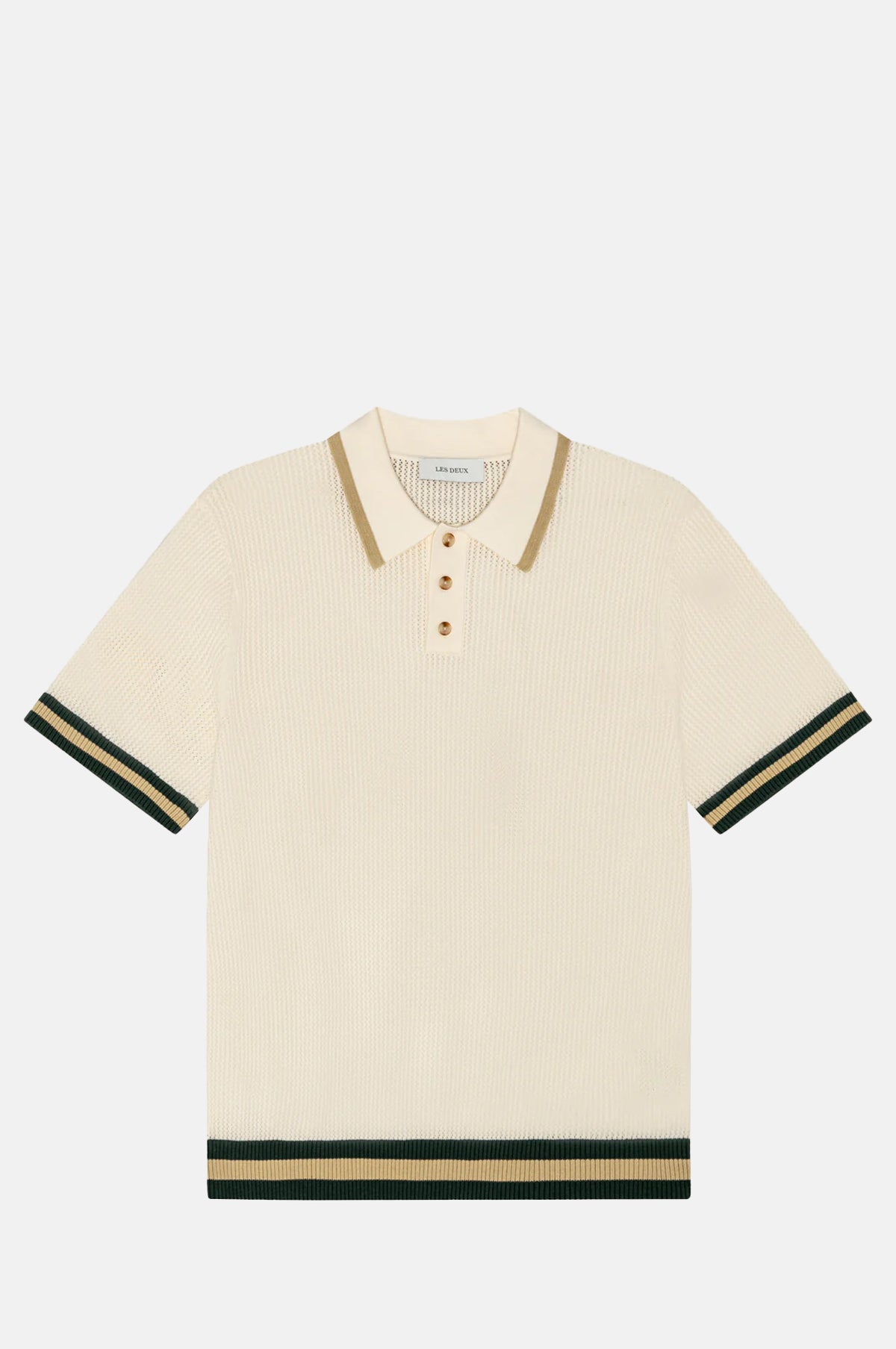 Lace Knitted Polo Eggnog White