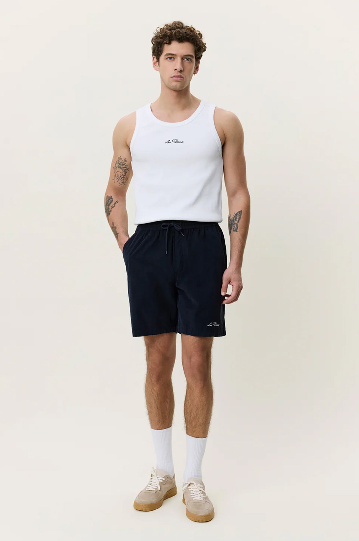 Signature Mini Cord Shorts Dark Blue Night