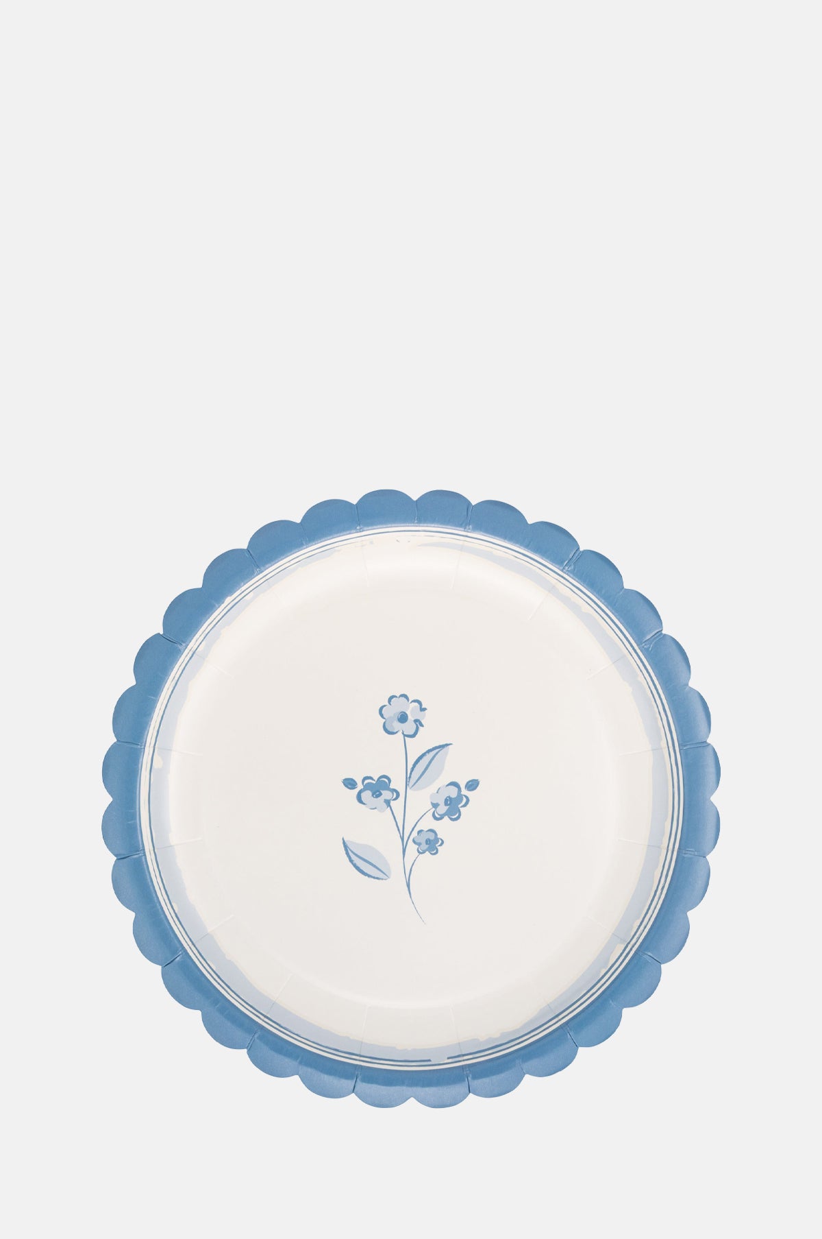 Round Blue Flower 8" Plate