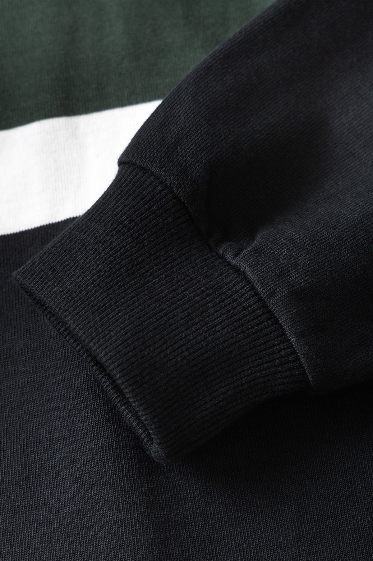 Classic Rugby Shirt Black Tri-Stripe