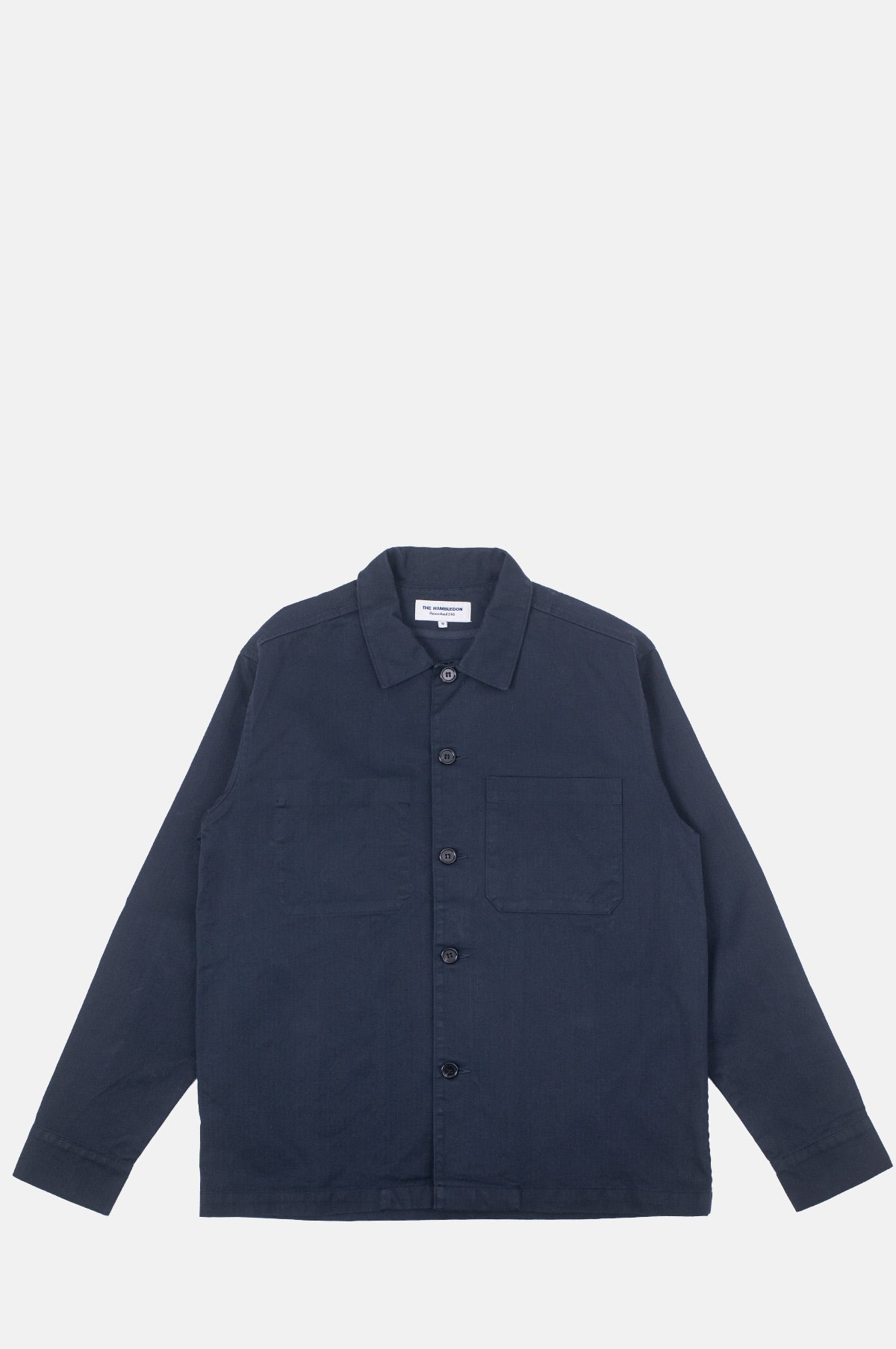 Barker Washed Herringbone Shirt Navy