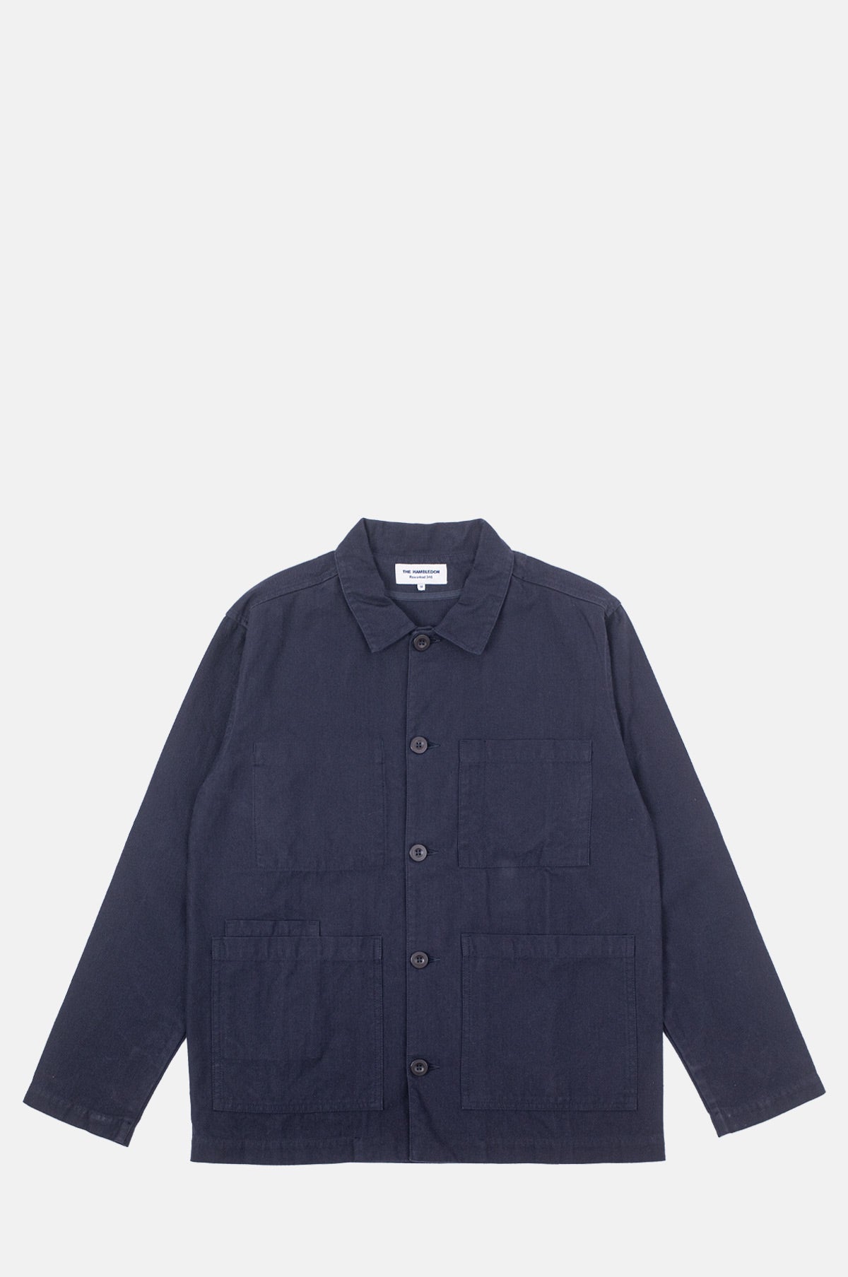 William Washed Herringbone Chore Jacket Navy