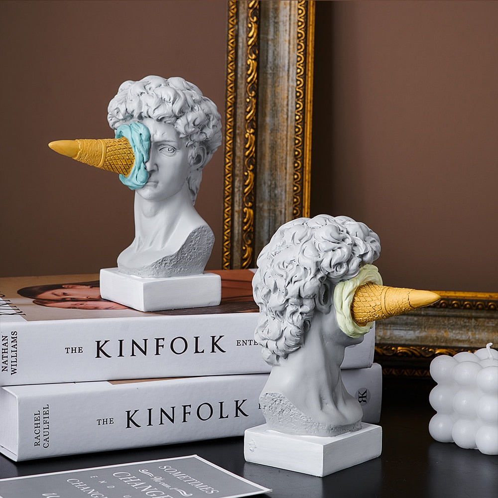 ArtZ® Nordic Ice Cream Face Sculpture