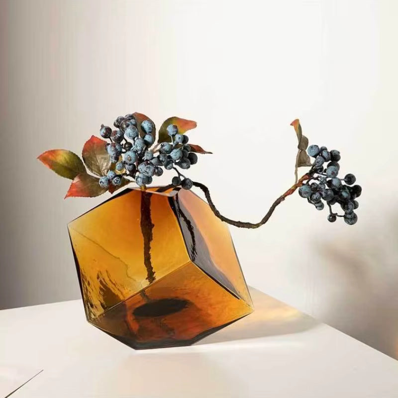 ArtZ® Amber Bloom Cube Vase