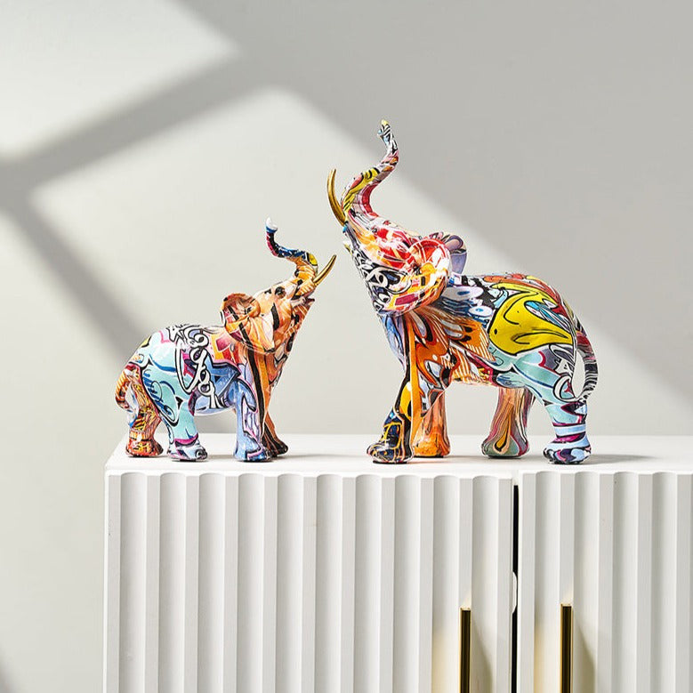 ArtZ® Elephant Nordic Painted Statue