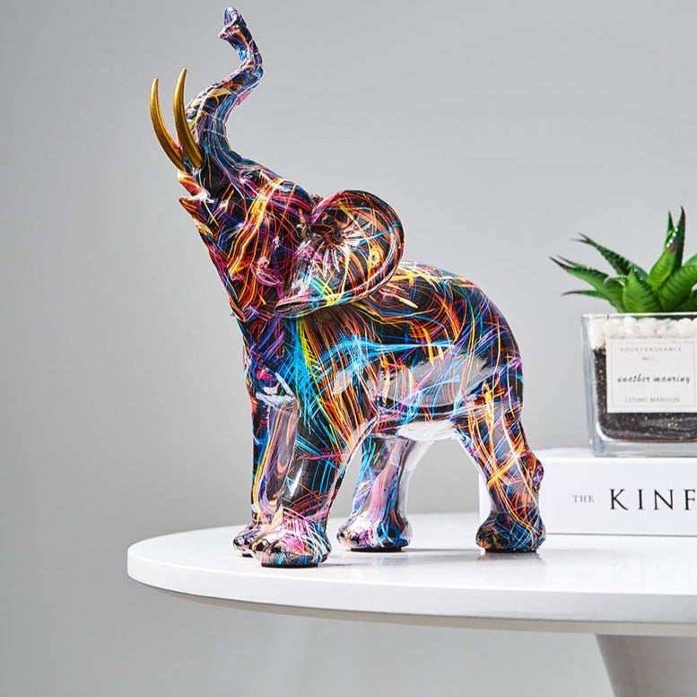 ArtZ® Elephant Nordic Painted Statue