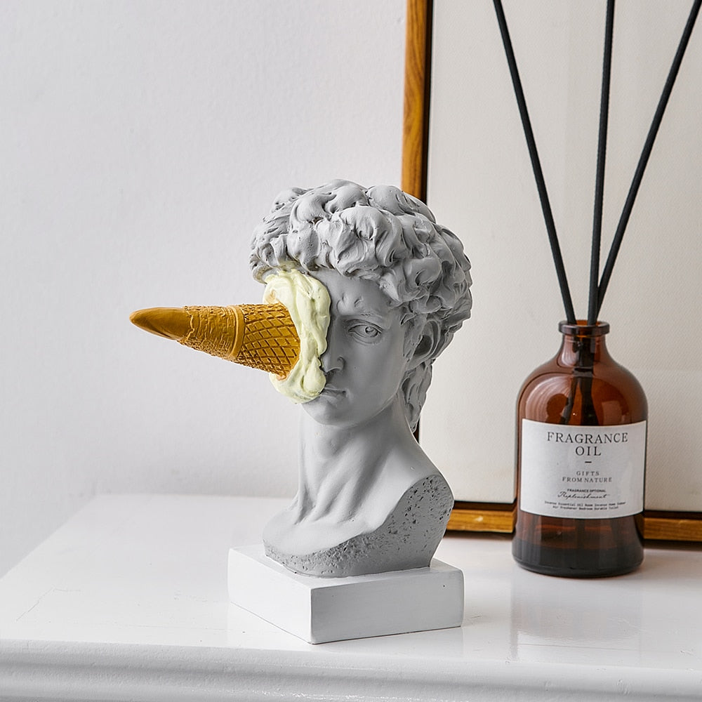 ArtZ® Nordic Ice Cream Face Sculpture