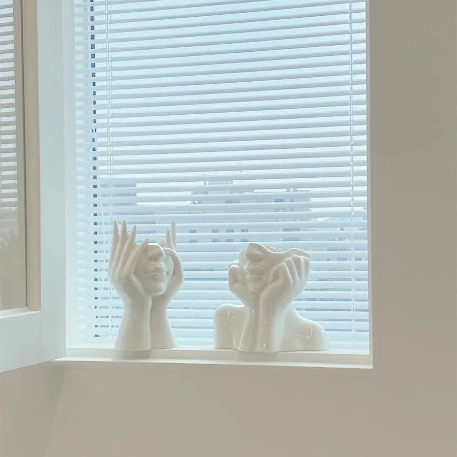 ArtZ® Nordic Face Vase Sculptures