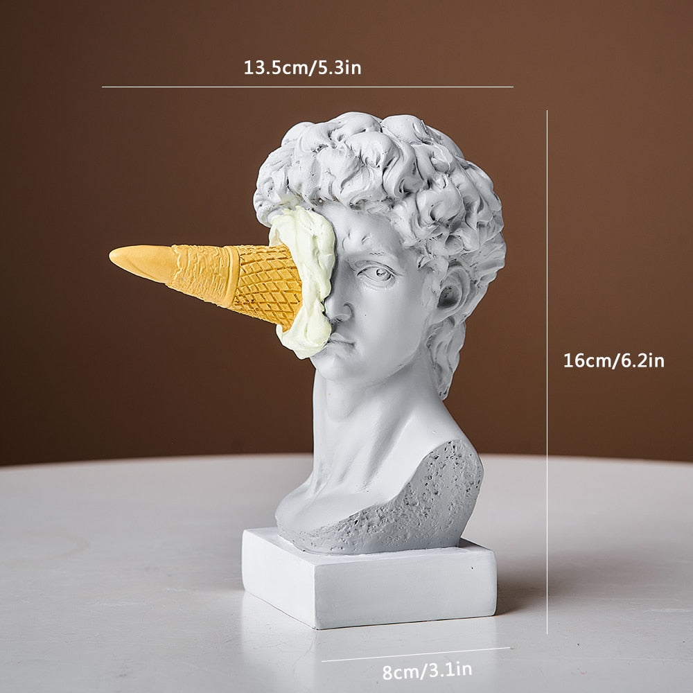 ArtZ® Nordic Ice Cream Face Sculpture