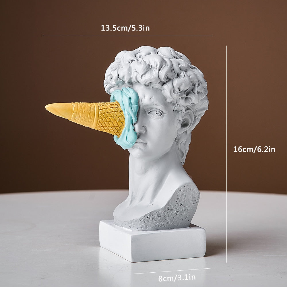 ArtZ® Nordic Ice Cream Face Sculpture