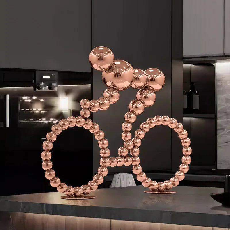 ArtZ® Stainless Steel Bubble Bike Sculpture