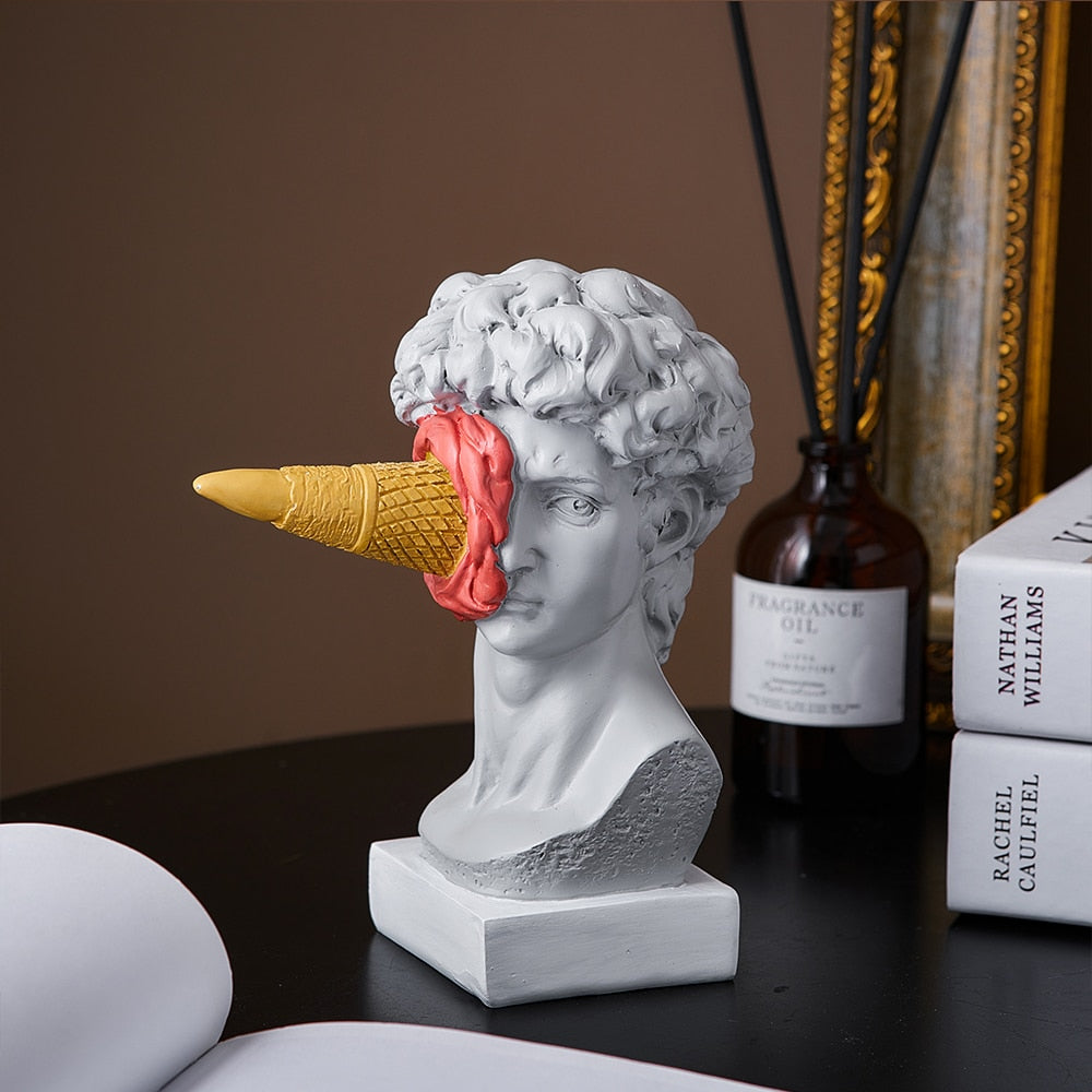 ArtZ® Nordic Ice Cream Face Sculpture