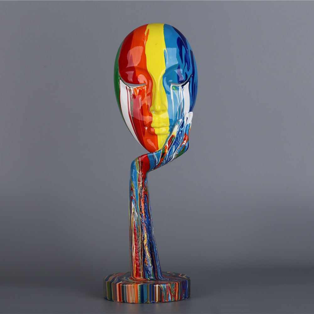 ArtZ® Abstract Painted Face Sculptures