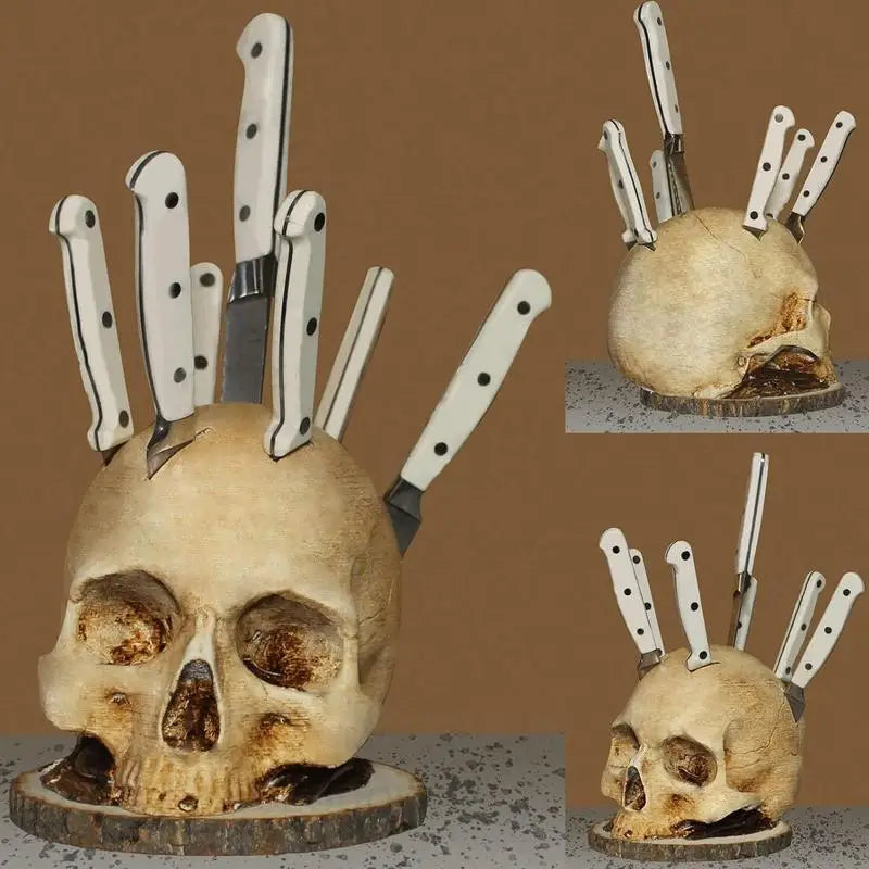 ArtZ® Very Scary Skull Knife Holder