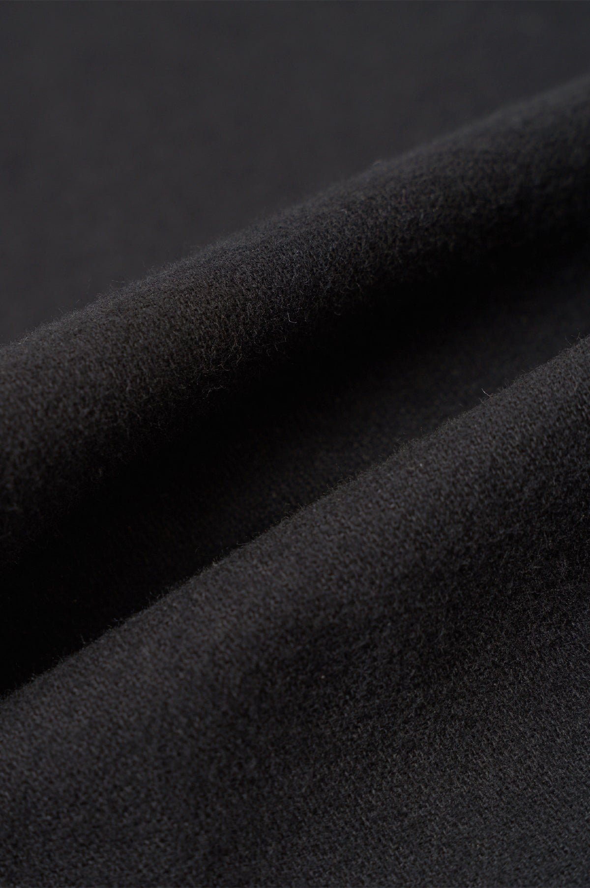 Pleated Track Pant Brushed Moleskin Black