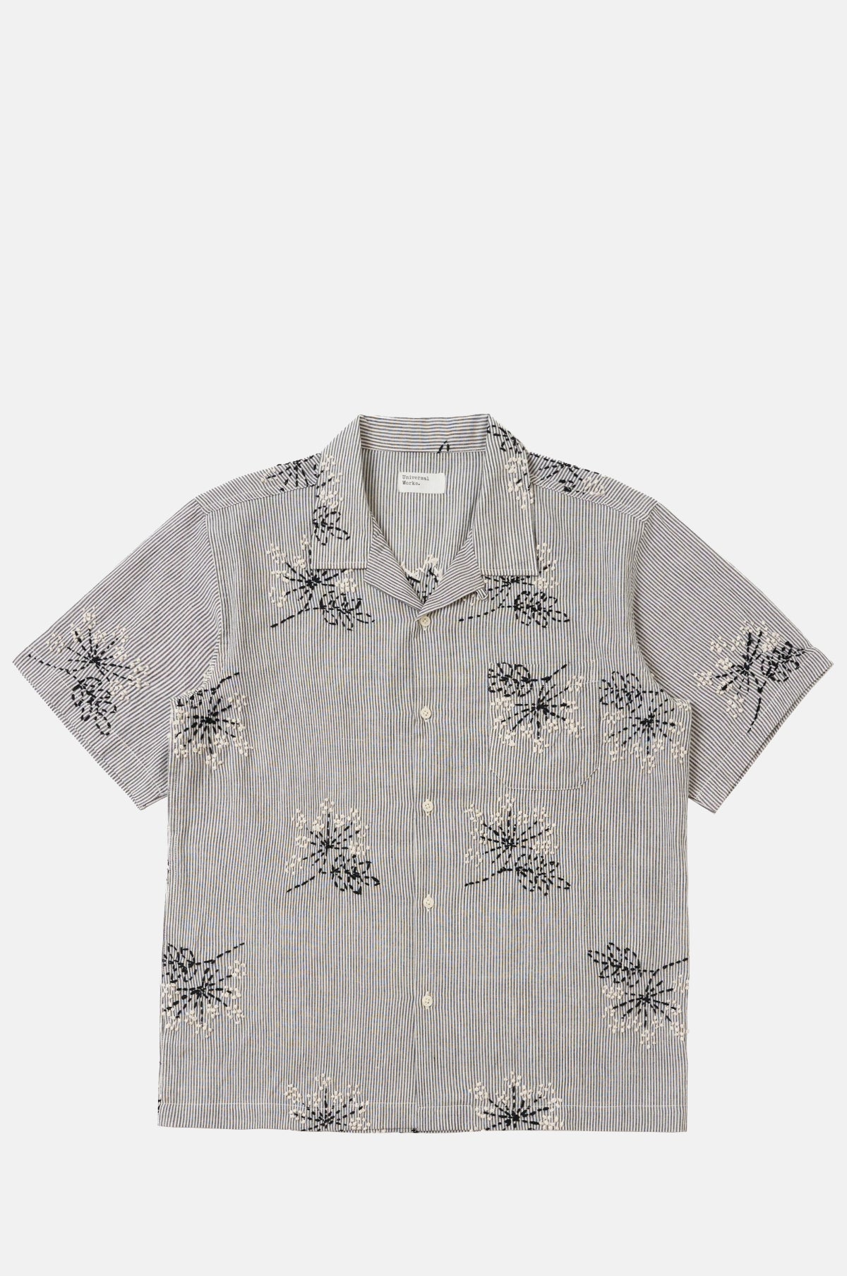 Road Shirt Hand Emb Stripe Grey