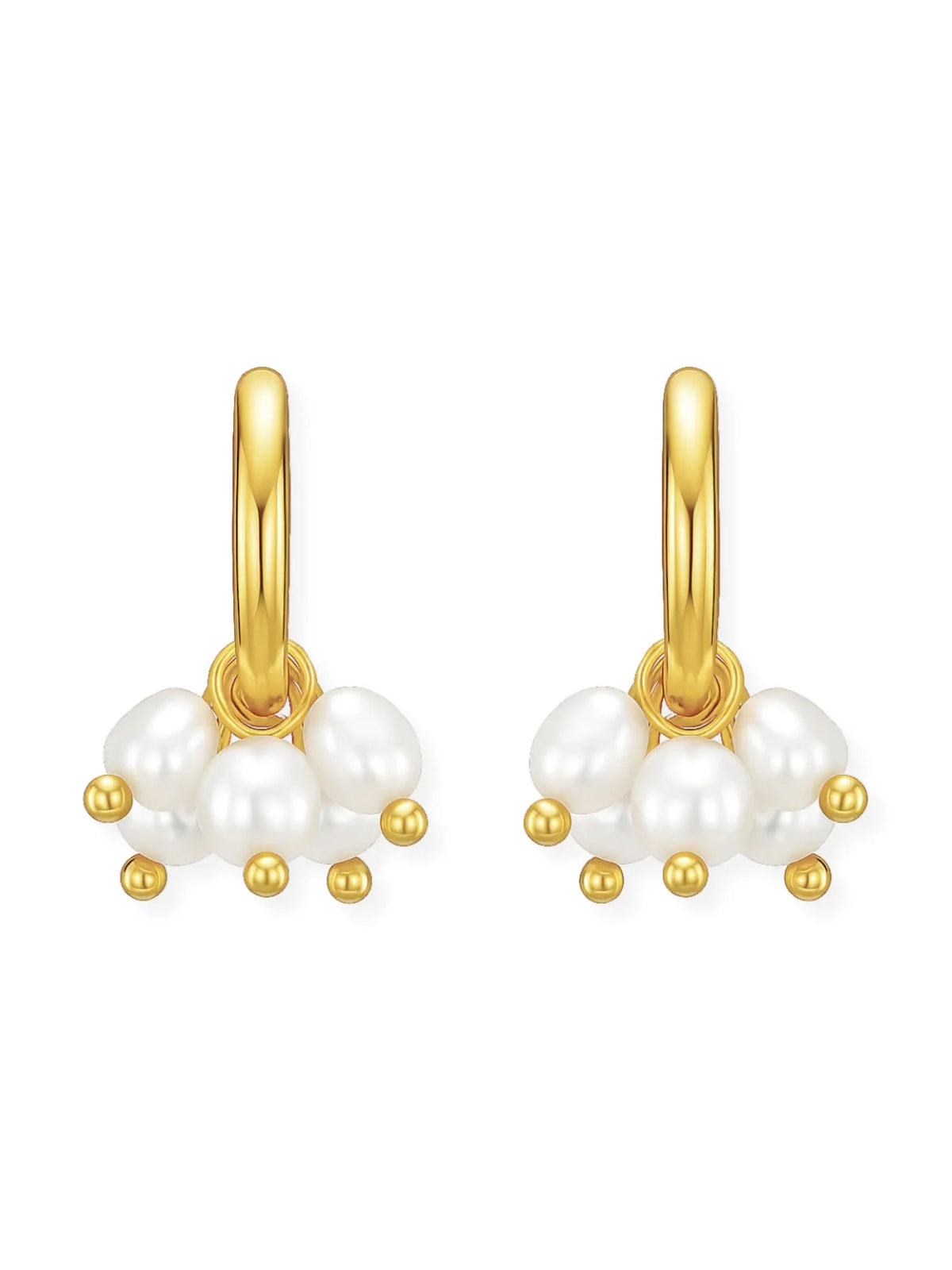 Chara Mini Hoop Pearl Earring