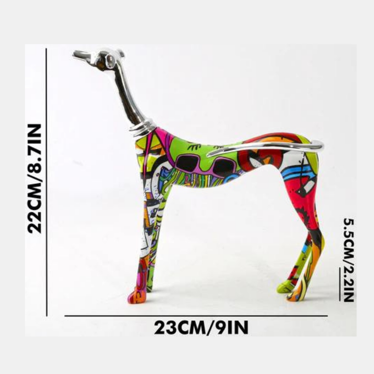 ArtZ® Greyhound Graffiti Painted Statue