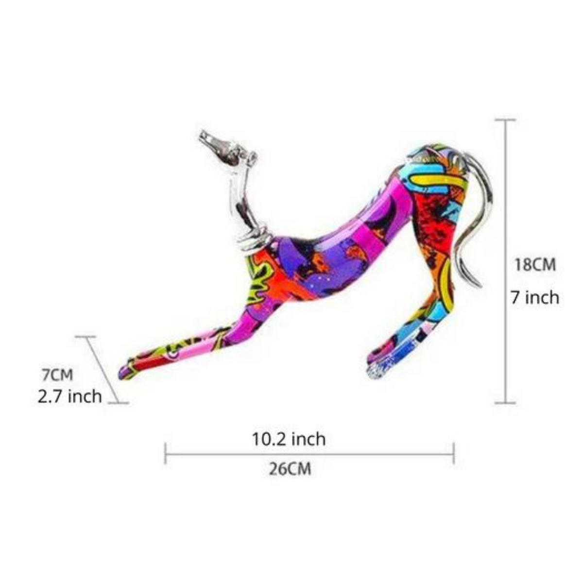 ArtZ® Greyhound Graffiti Painted Statue