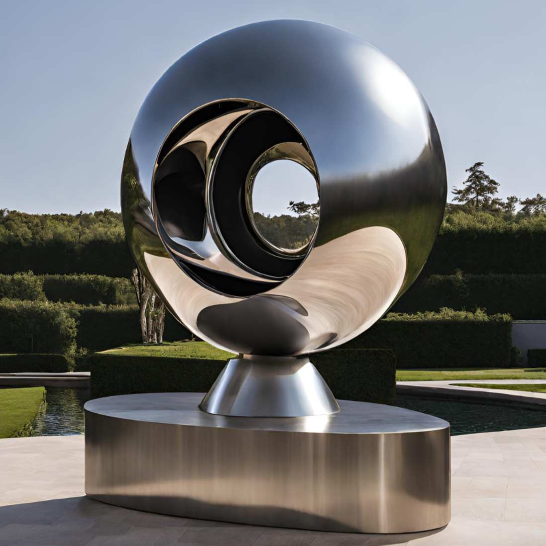 ArtZ® Stainless Steel Abstract Eye Sculpture
