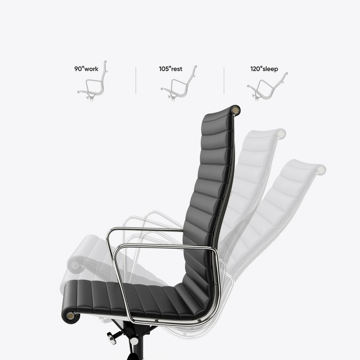 ArtZ® Nordic Design Leather Executive Office Chair