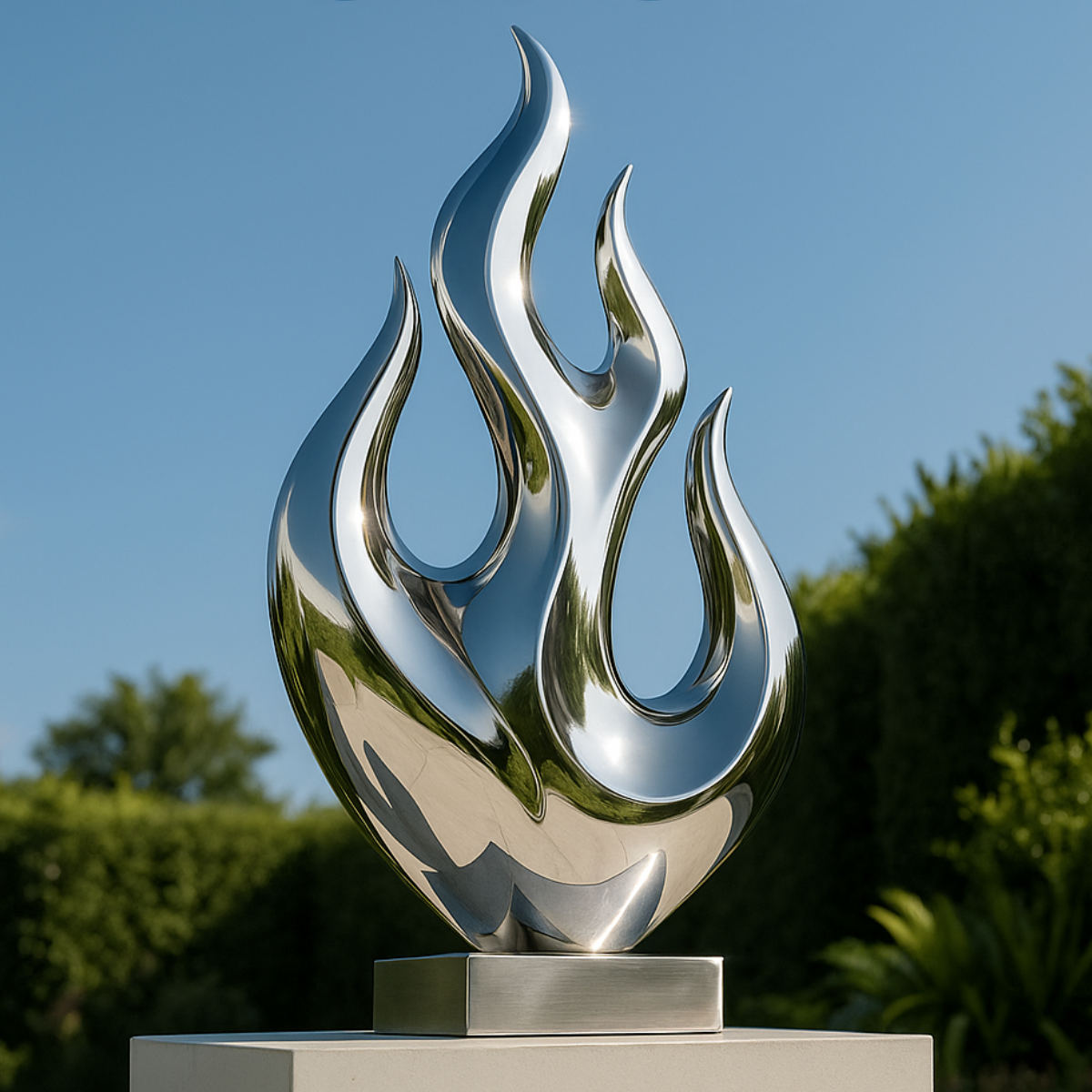 OSO Stainless Steel Eternal Love Flame Sculpture
