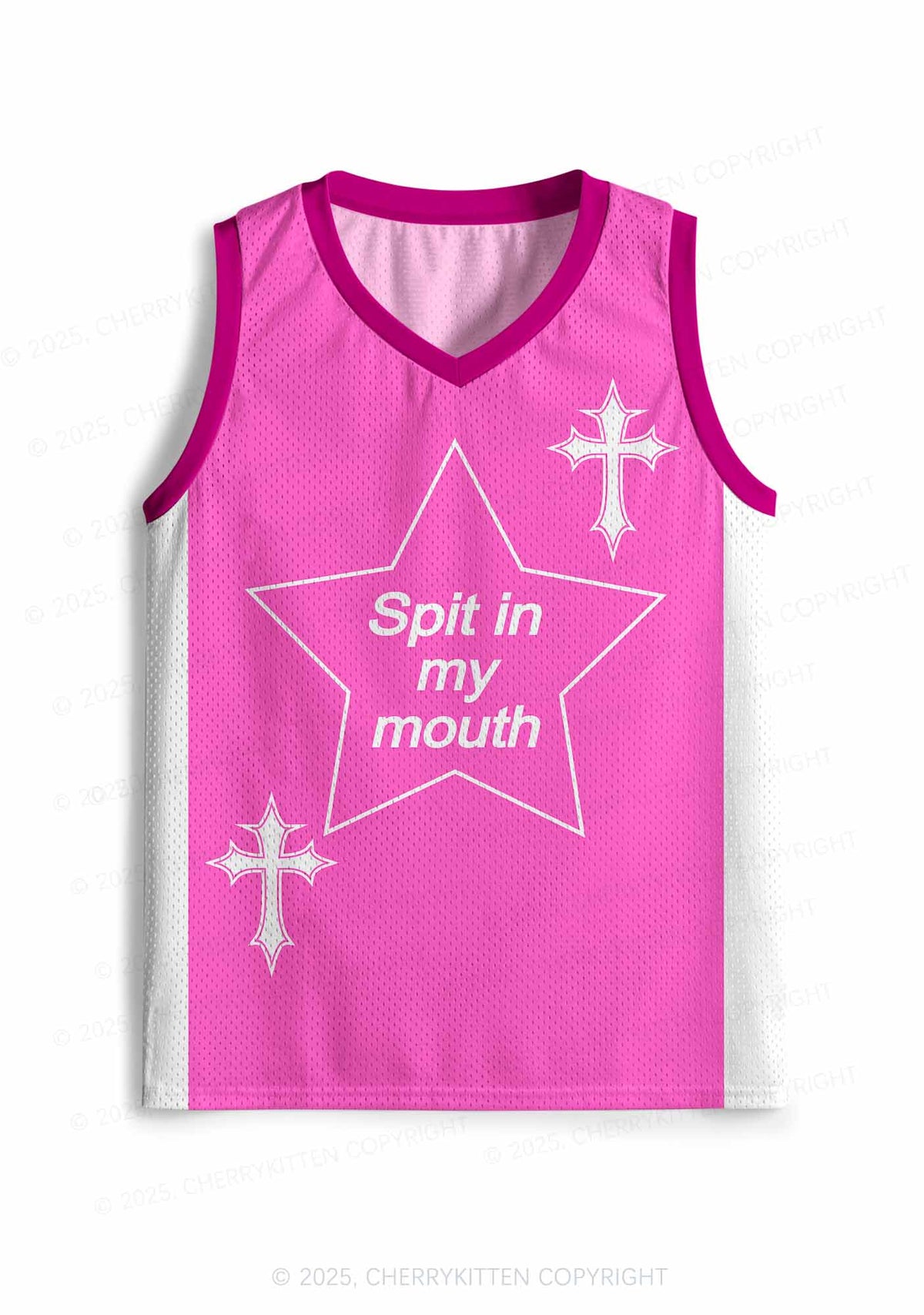 Custom Pink Spit In My Mouth Y2K Sport Jersey Tank Cherrykitten