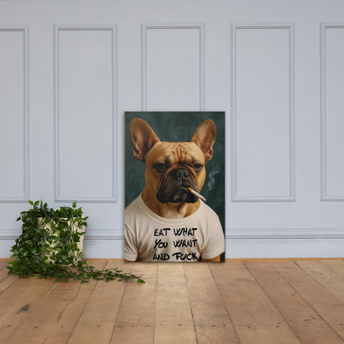 ArtZ® Frenchie With An Attitude Painting