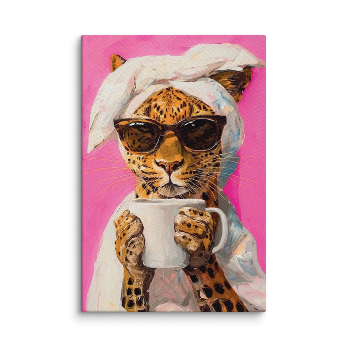 ArtZ® Coffee Tea Or Me Cougar Painting