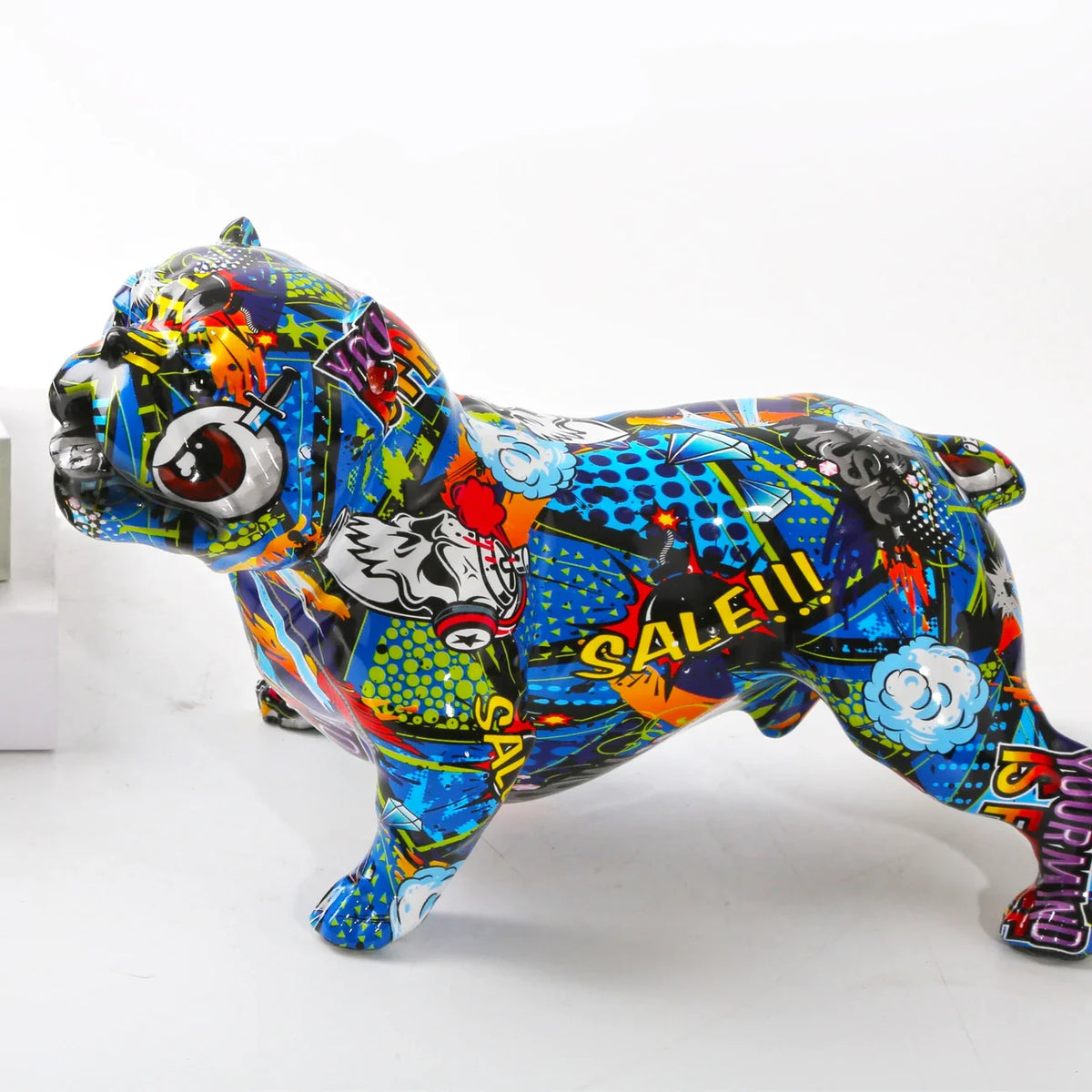ArtZ® American Bully Graffiti Painted Statue
