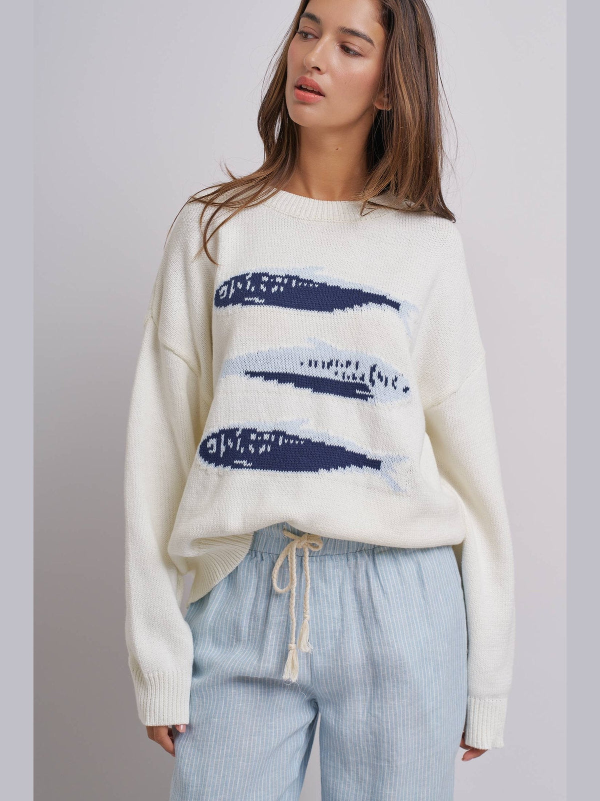 Seaside Sardine Knit Sweater