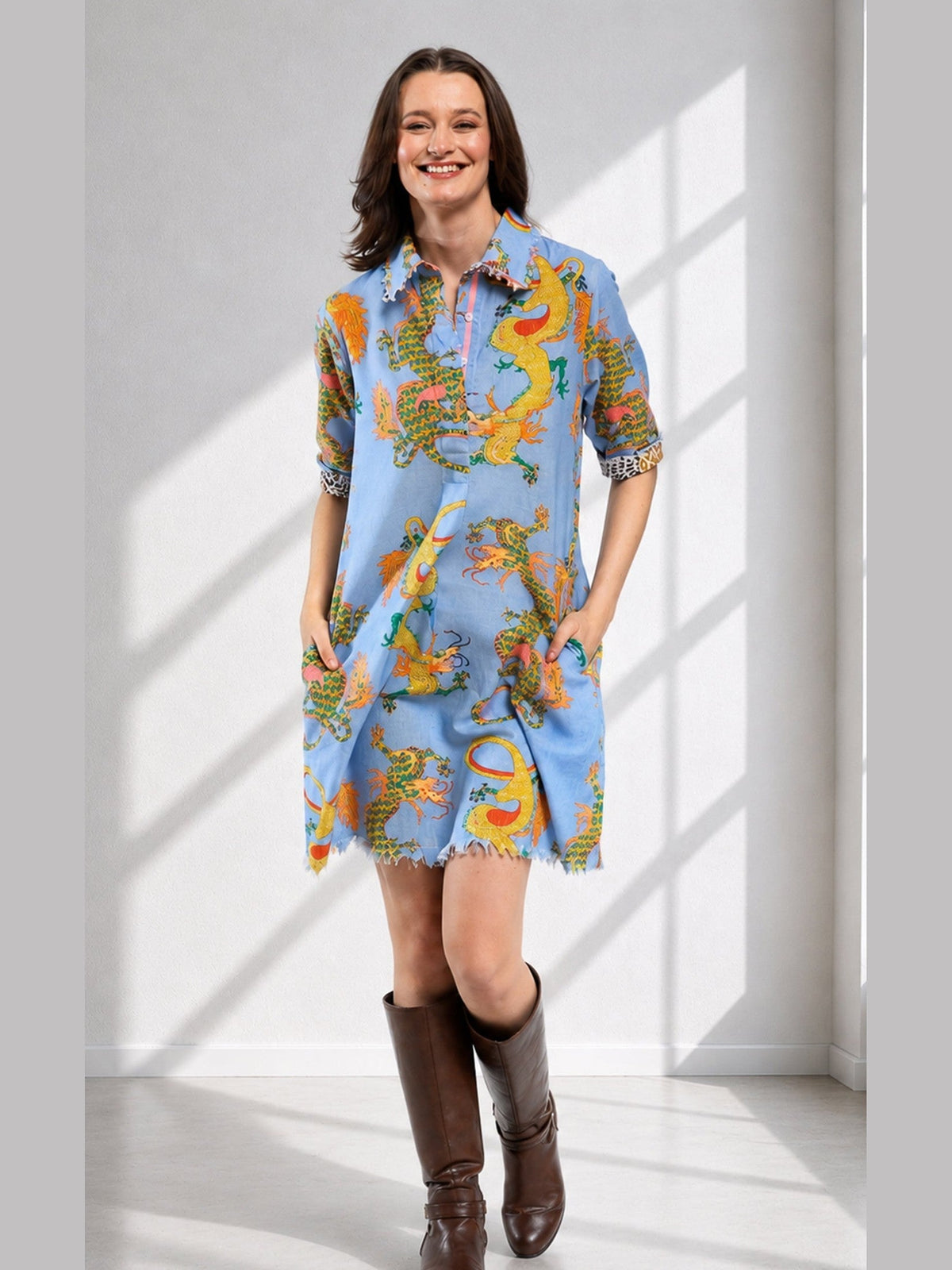 Chatham Dragon Dress - Blue