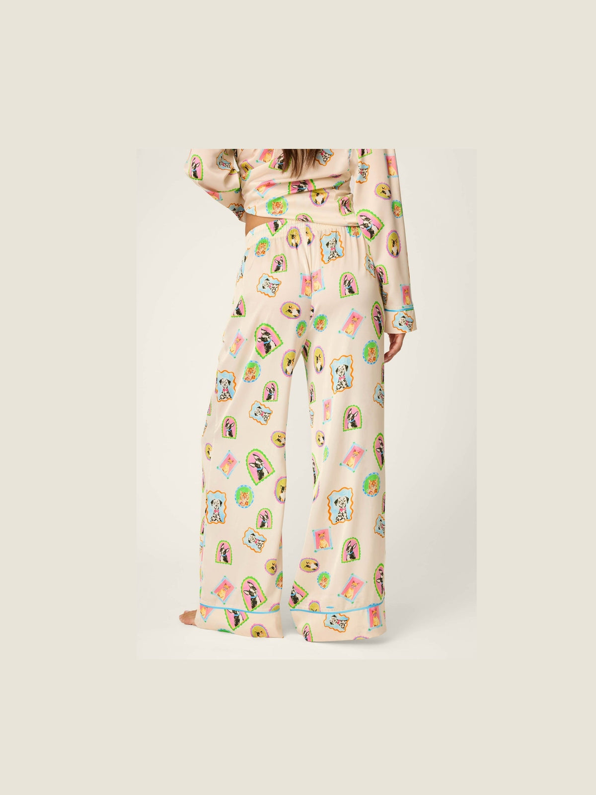 Picture Purrfect Pet Portrait Satin Pajama Pants