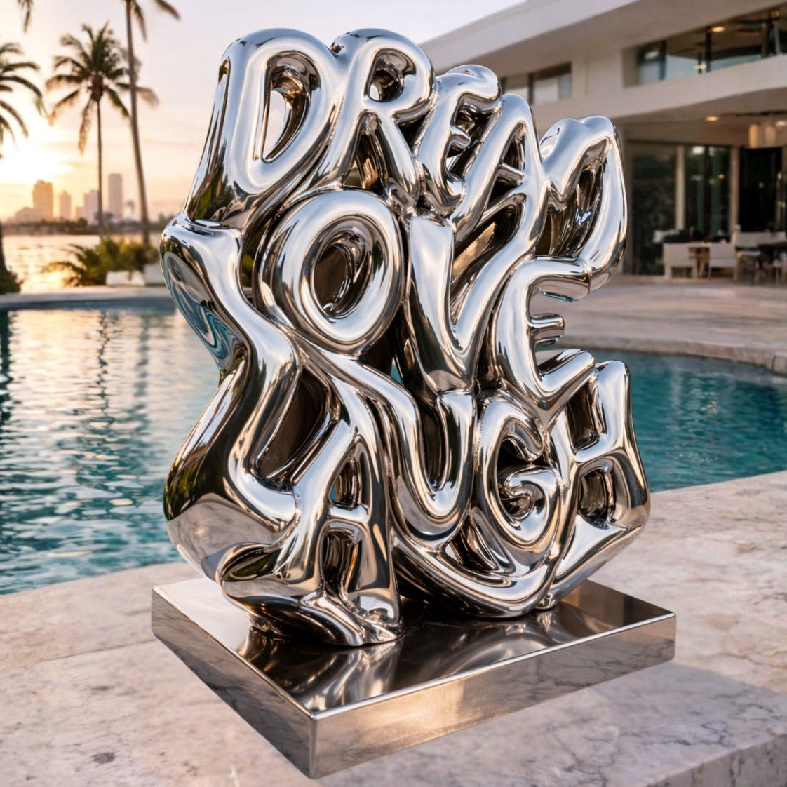OSO Stainless Steel Luxe Mantra Sculpture