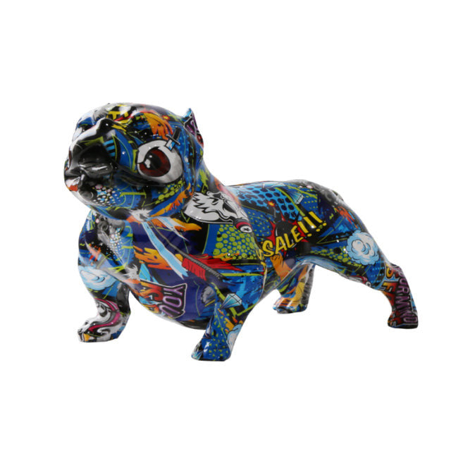 ArtZ® American Bully Graffiti Painted Statue
