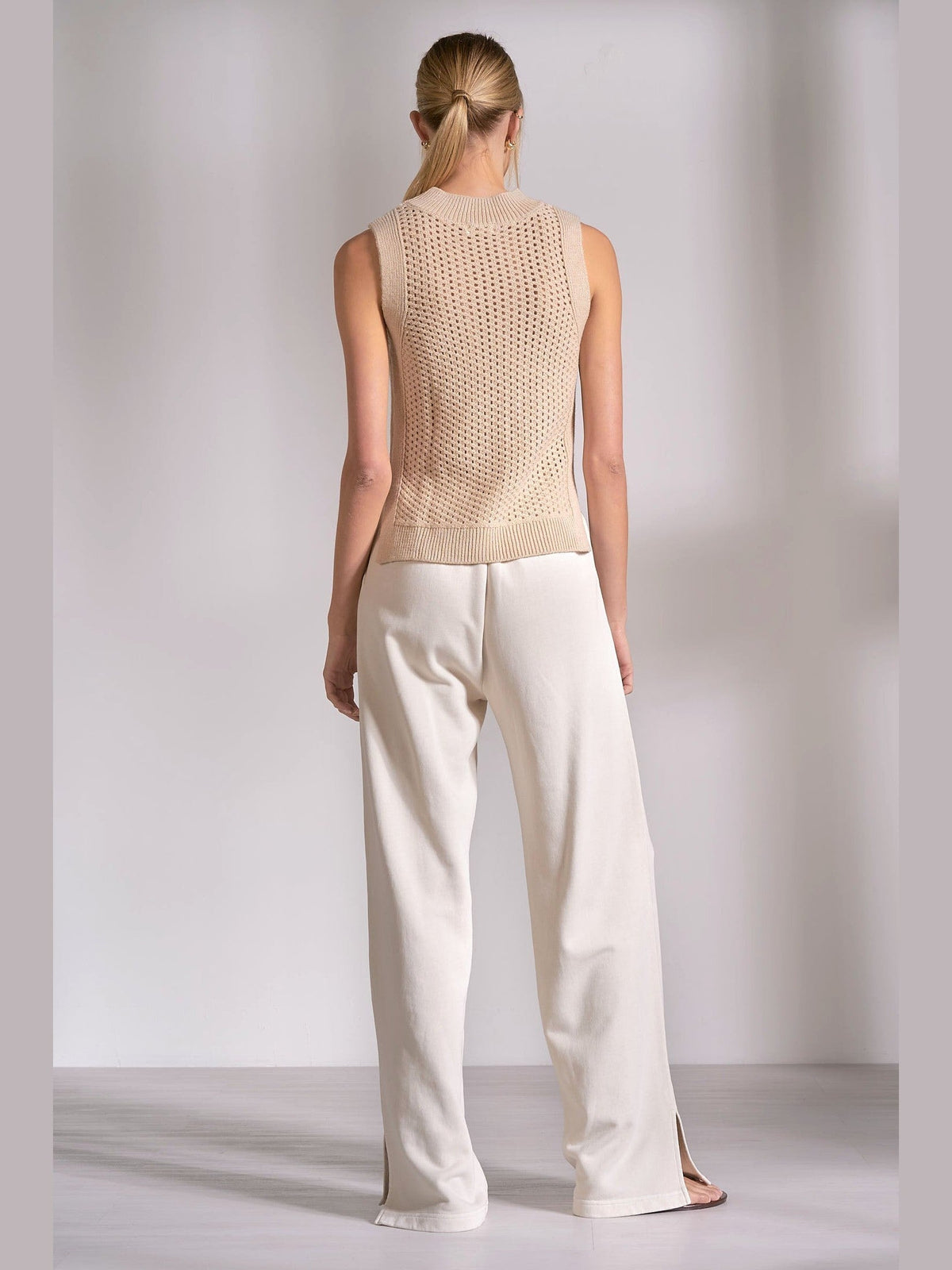 Sand Sleeveless Sweater