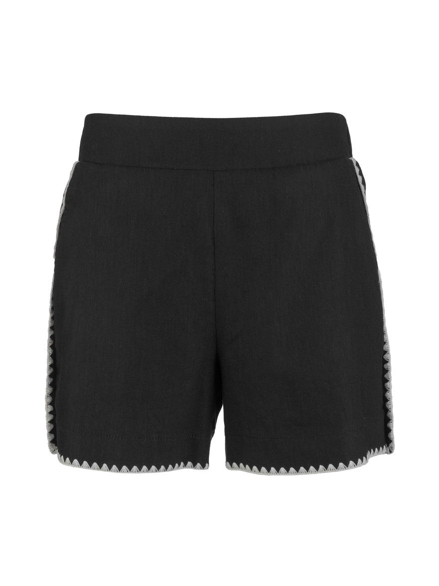 Nicolette Bermuda with Embroidery Border