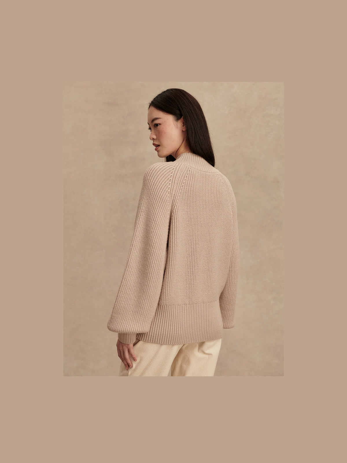 Martina High Neck Ribbed Sweater