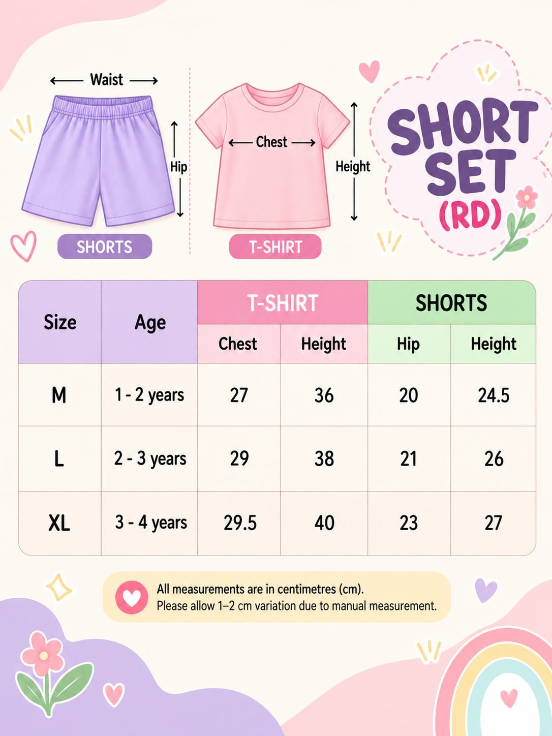 Floral 2  Short  Set (3-4 year )
