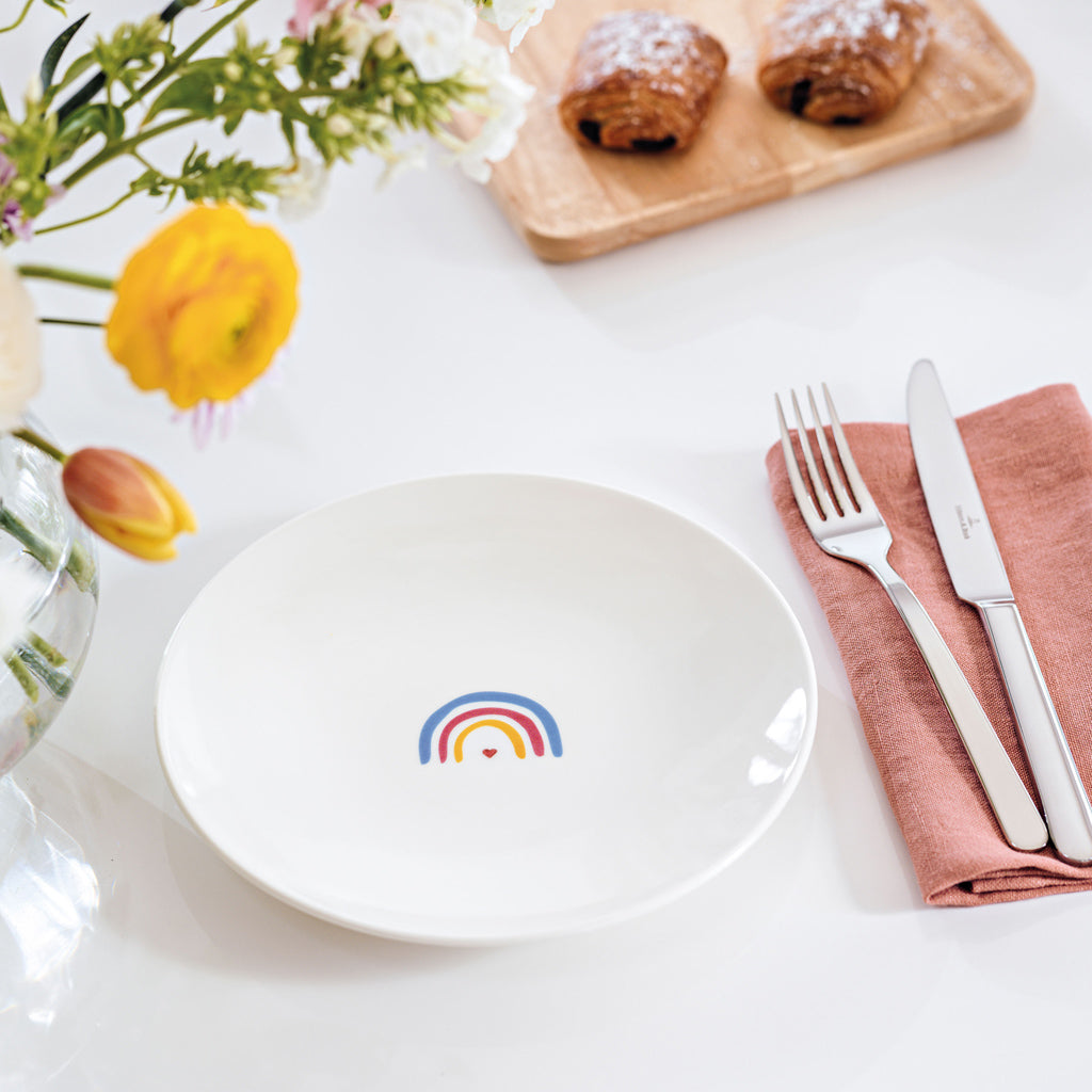 With Love Breakfast Plate Be Happy